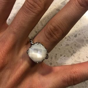 Pandora white ring sterling silver